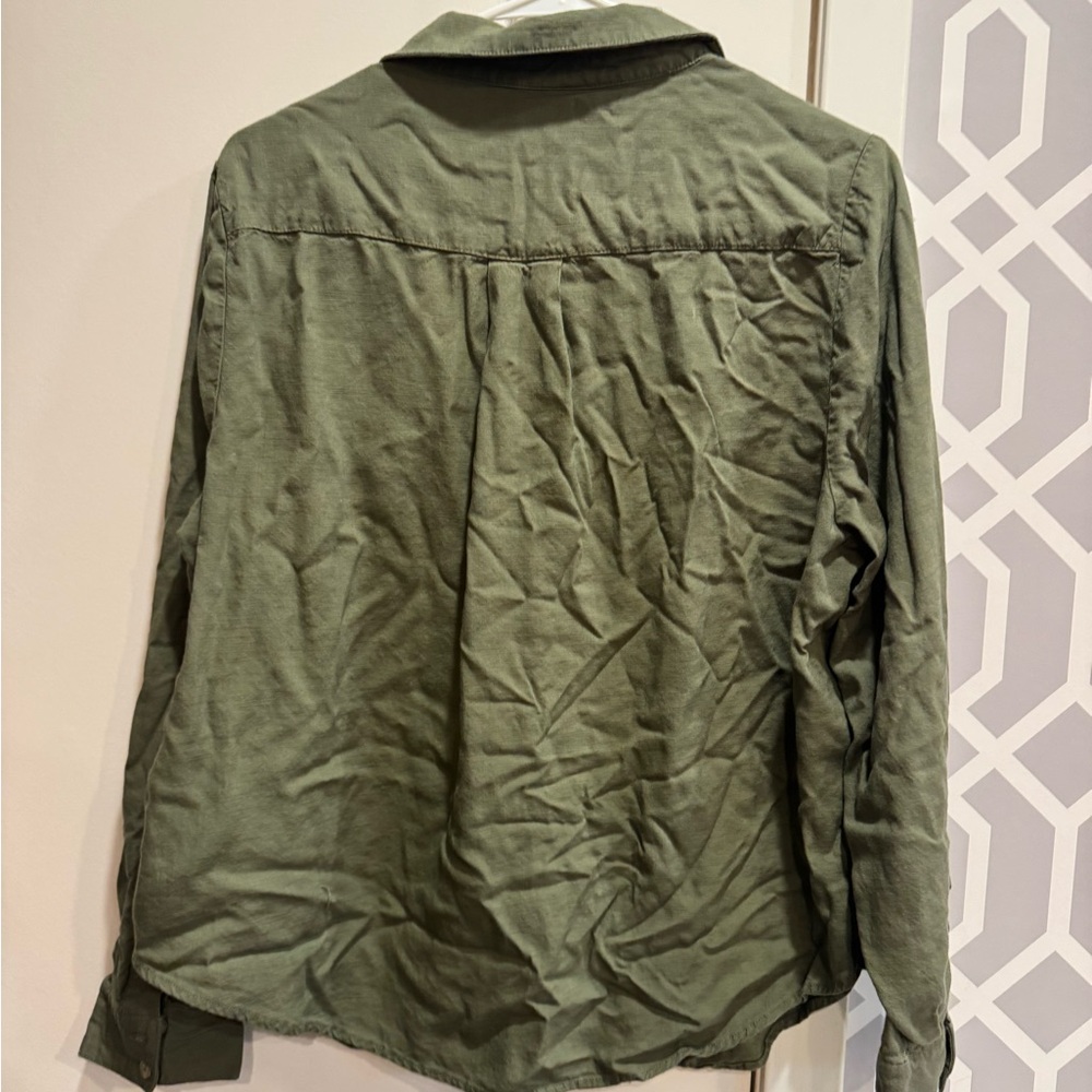Torrid Olive Green Button Down Shirt - Picture 5 of 7
